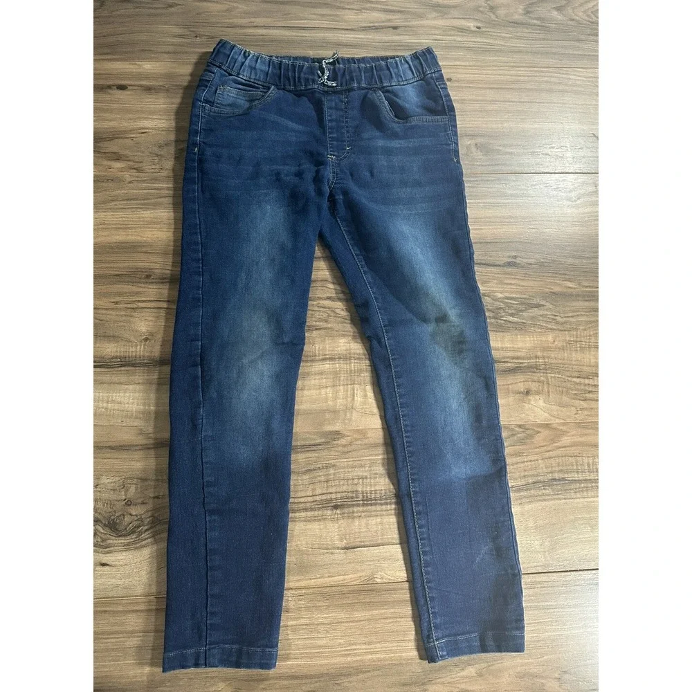 LEE Girls Slip On Jeans Size Large (14/16) Dark‎ Blue